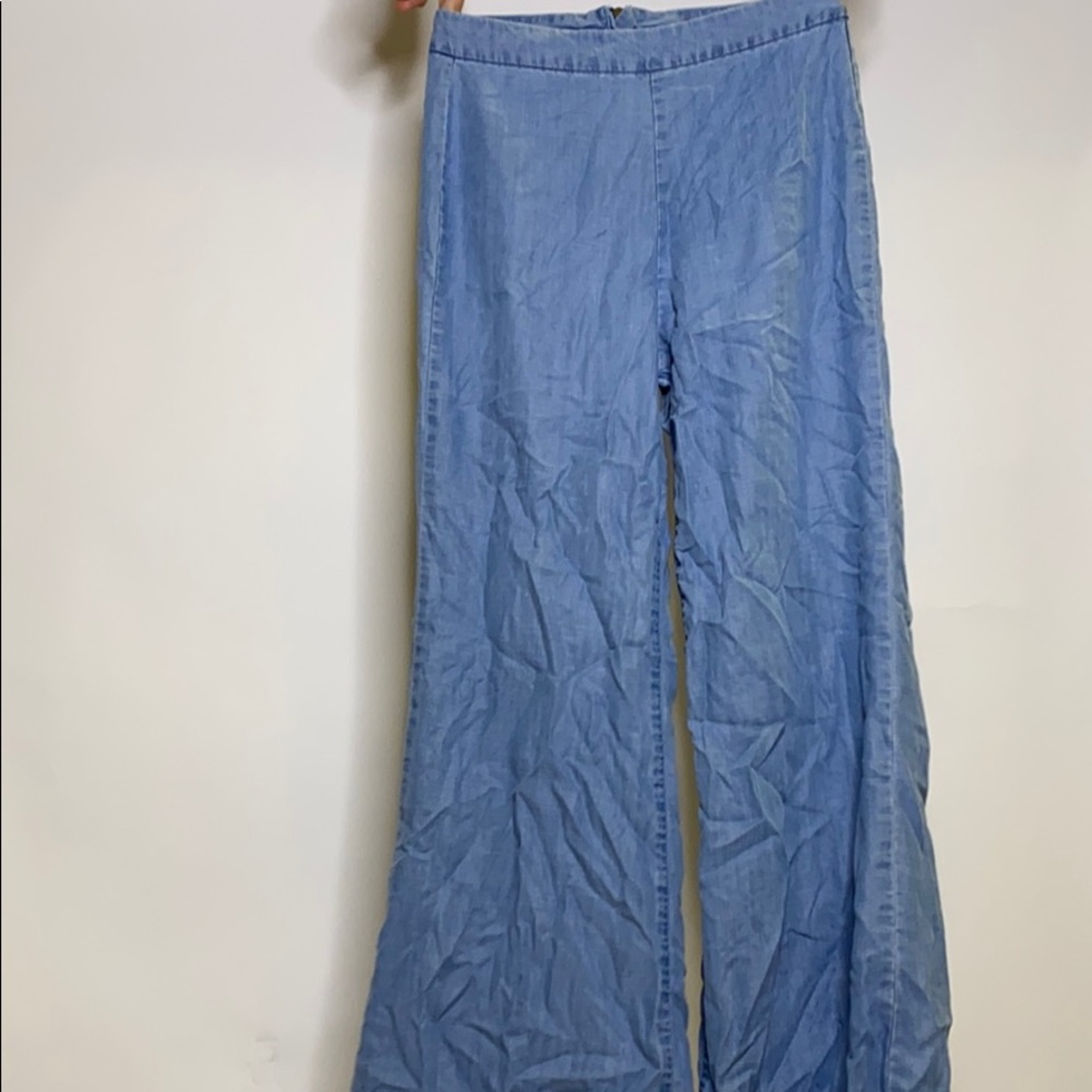 Denim flare pants